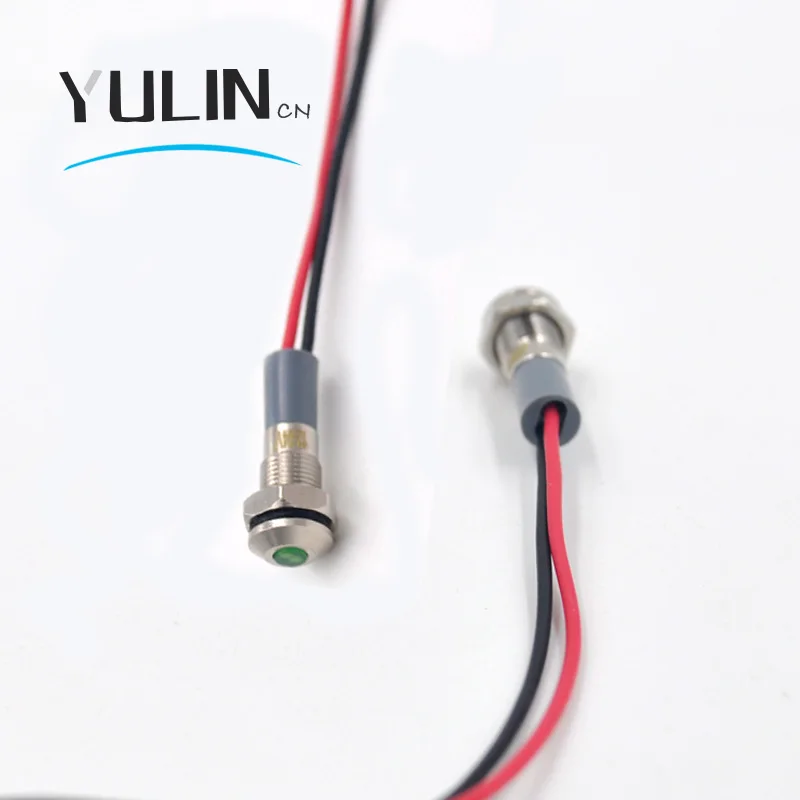 Светодиодный металлический индикатор светильник 6 мм Водонепроницаемая