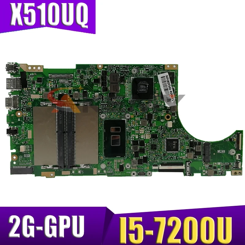 

Материнская плата 2G-GPU I5-7200U Процессор для Asus X510U X510UN X510URR X510UR X510UQ S5100UR S5100U Материнская плата Тест проведен