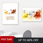 Disney холст картины с рисованным аниме Король Лев, Плакаты принты с героями из мультфильмов; Wall Art Детская комната украшения картинки