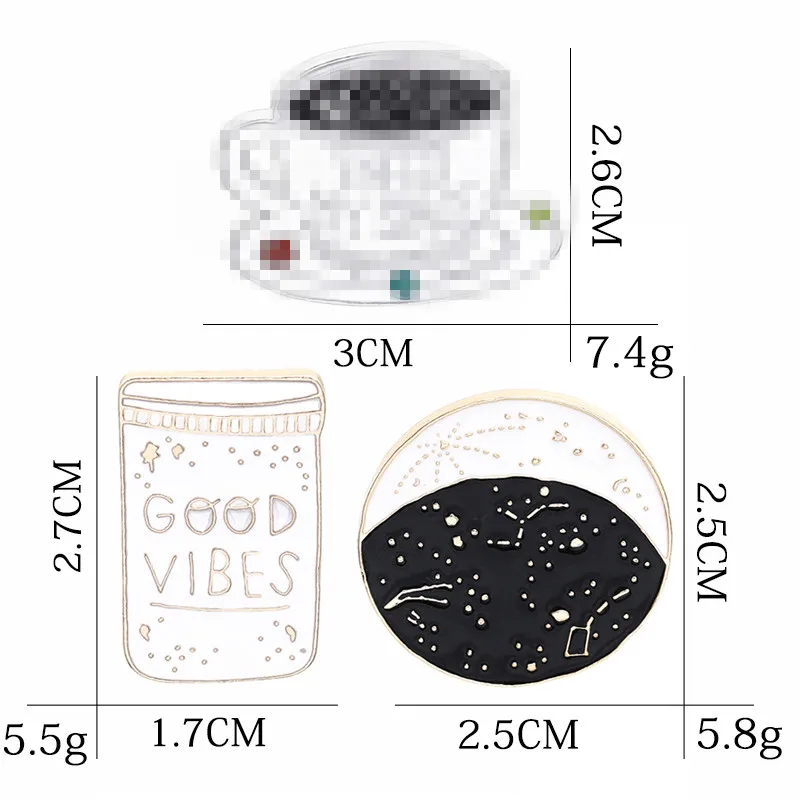GOOD VIBES Созвездие Космос Вселенная брошь Warfare Джинсовые куртки Pin рубашка с пряжкой