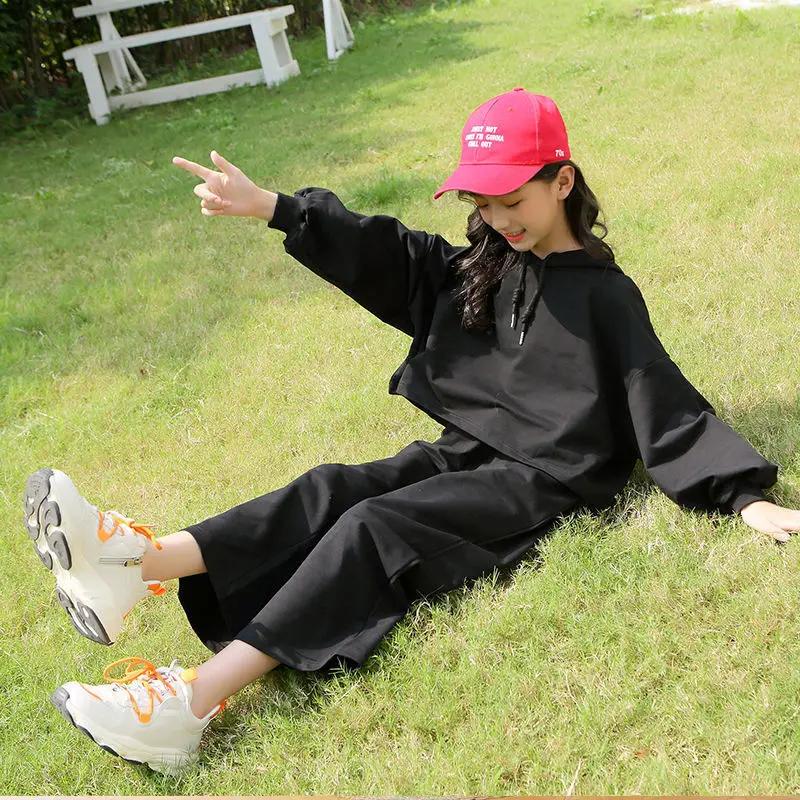 

2021 Spring Autumn Fashion Children Clothing Baby Girl Clothes Solid Jacket Pants 2Pcs/set Toddler Costume Kids Tracksuit D652