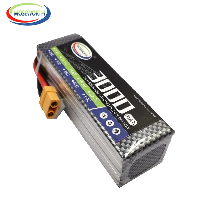6S 3000 мАч 22 2 В 30C 40C 60C LiPo аккумулятор RC аккумуляторы для радиоуправляемых самолетов