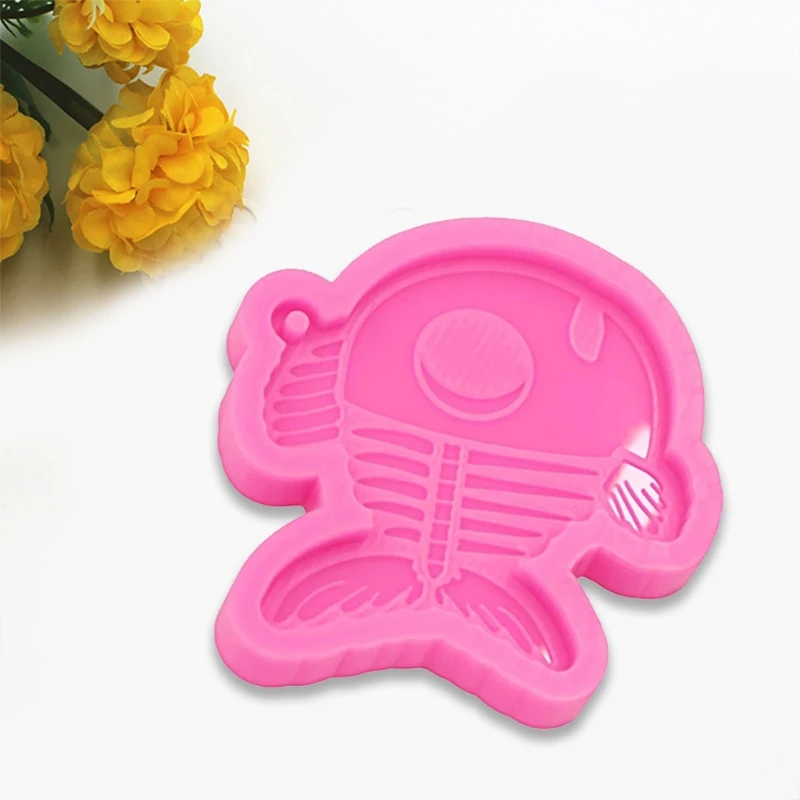 

Зеркальное ожерелье с рыбками и скелетом, брелок, серьги из полимерной глины, подвеска, поделки, украшения для ювелирных изделий