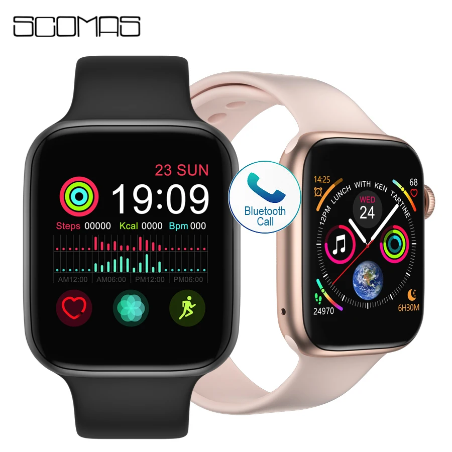 Умные часы SCOMAS IWO 8 Pro 1,5", ips, Bluetooth, монитор сердечного ритма, кровяного давления, водонепроницаемые Смарт-часы для iOS Android