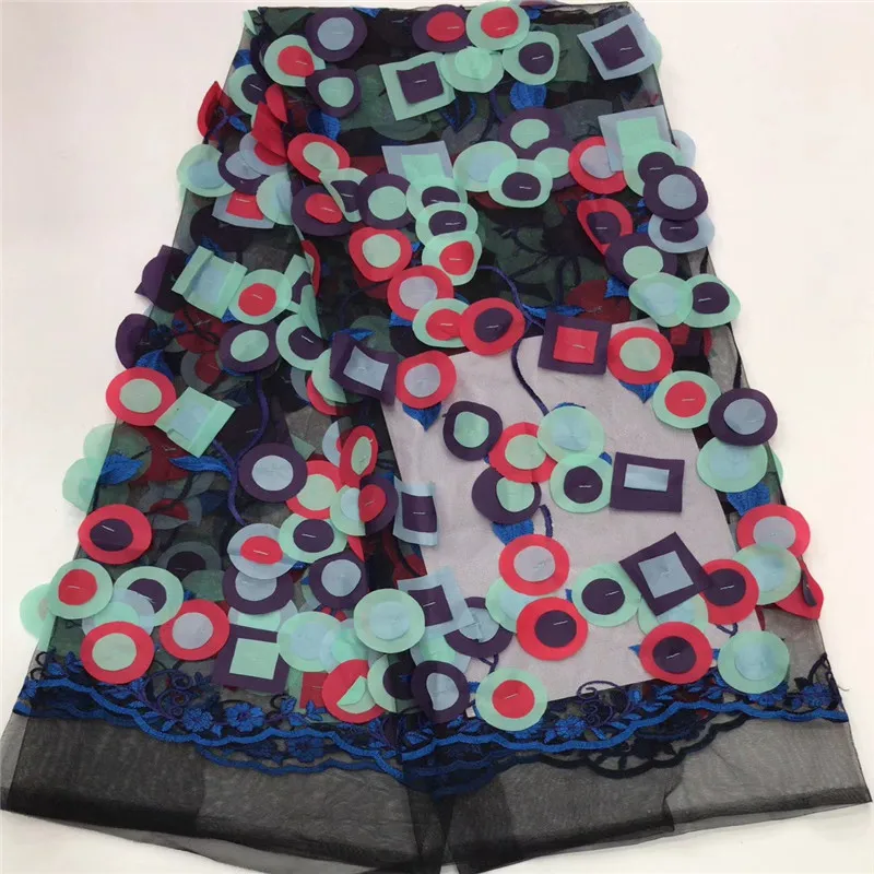 

2019 New Design African Lace Fabric High Quality French Embroidered Tulle Lace Fabric 3D for wedding dress bh14-43