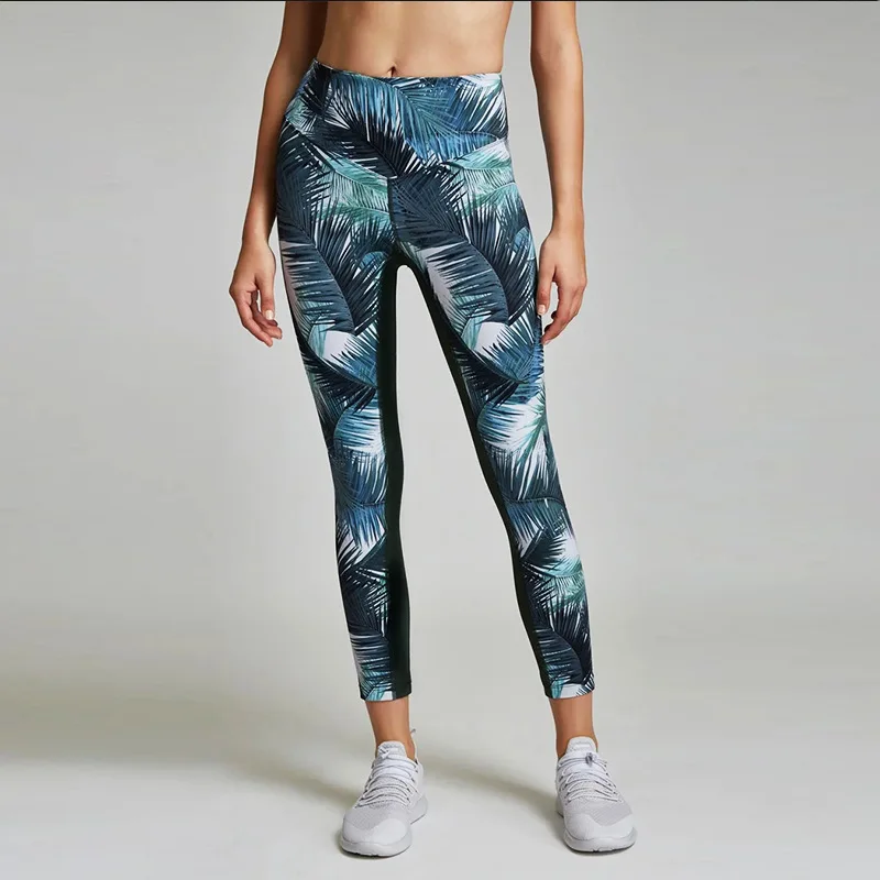 

2-Piece Women Print Yoga Sets Sexy Fitness Sports Suit Athletic Push up Gym Leggings Sports Bra High Elastic Workout Sportswear