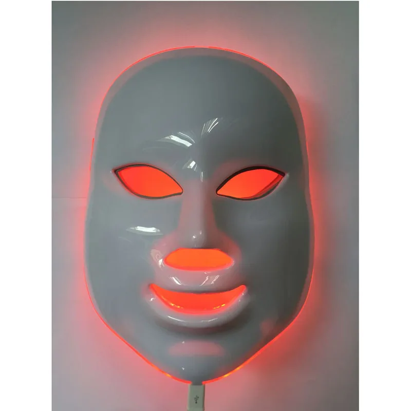 7 цветов светодиодный маска для лица Уход за кожей удаление морщин акне