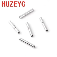 10pcs 1 2 3 2mm hole clasp stainless steel leather cord buckle necklace bracelet connectors for diy jewelry making accessories