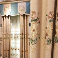 embroidered curtain cloth living room curtain chinese style coffee color new curtains for bedroom