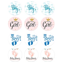 2448pcs baby shower self adhesive stickers boy or girl vote stickers for gender reveal party creative decoration home supplies