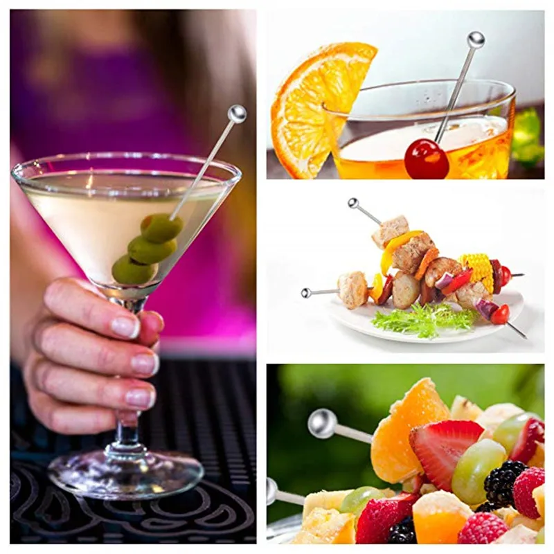 Нержавеющая сталь палочки для коктейля зубочистки вечерние Барные инструменты
