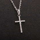 Ожерелье с кулоном-крестом для женщин и девушек, Массивное колье серебристого цвета в стиле бохо, Подарочная бижутерия