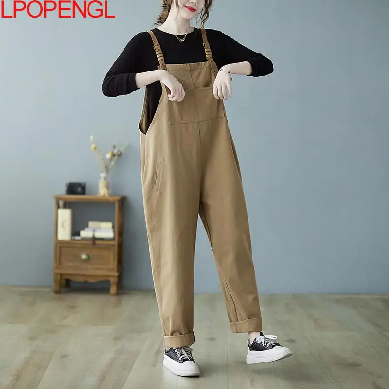 

Vintage Denim Overalls Women Loose Fashion Women Jeans Straight Denim Overalls 2022 New Spring Female Jumpsuit Suspender Pants