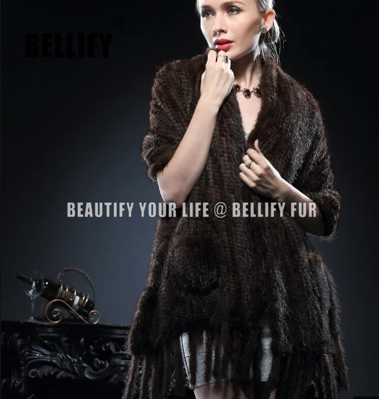 

Brand designer amazing Kniited Real Mink Fur scarf Vintage Winter sable Fur bridal wedding cape shawlsecharpes foulards femme