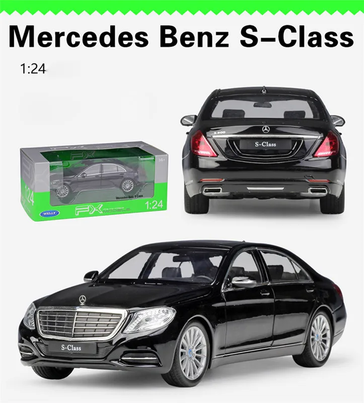 Модель автомобиля Welly 1:24 для Mercedes Benz S-Class S500 литая модель в оригинальной коробке