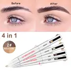 Стойкая цветная ручка для бровей 4 в 1 карандаш для бровей Водостойкий карандаш для бровей женский косметический инструмент для макияжа