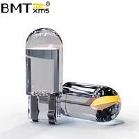 bmtxms 2x w5w 194 t10 glass shell cob car led wedge license plate lamp dome light bulb 3000k amber 6000k white green blue red