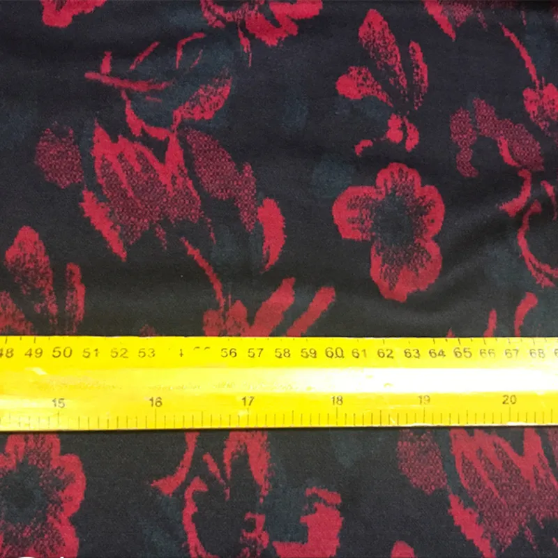 Небольшая Цветочная шерстяная жаккардовая ткань для платья женская вязаная