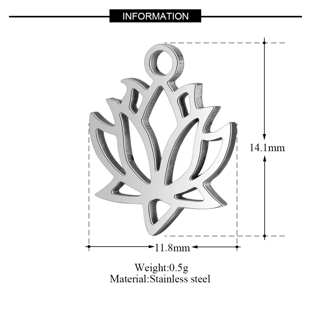 10 Pieces OM Yin Yang Yoga Hamsa Hand Charm - Wholesale - High-Quality Stainless Steel 316 DIY Charms for Jewelry Making image 6