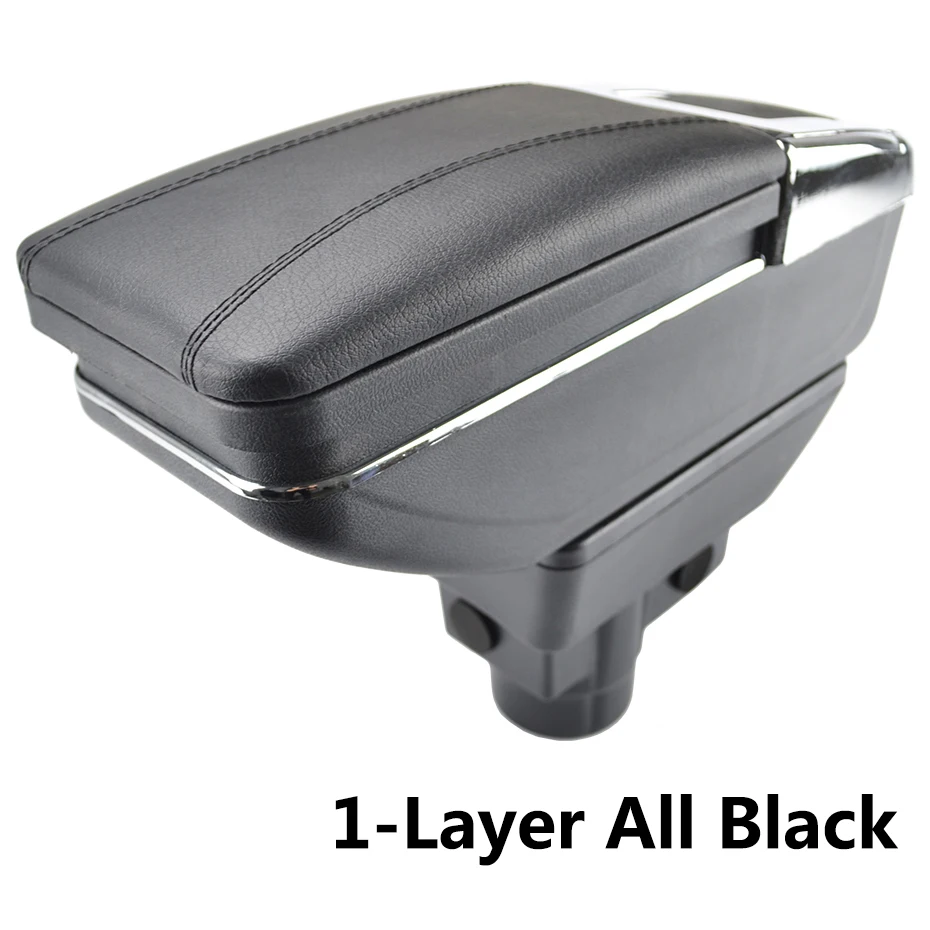 1-Layer All Black Xukey центральный подлокотник для Opel Corsa D 2006- консольный центр черный ящик для хранения автомобиля для укладки пепельницы Vauxhall - Название цвета: 1-Layer All Black
