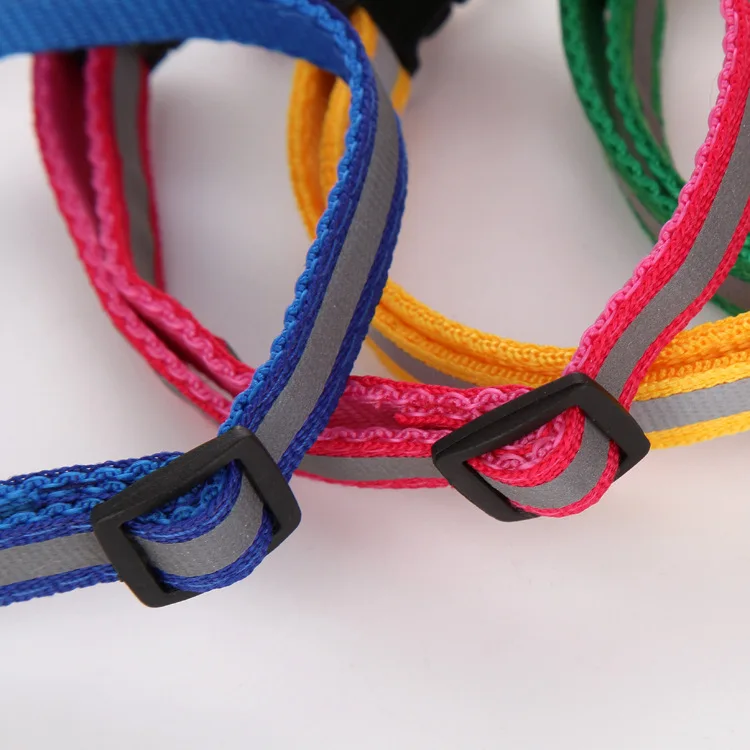 Glow in the Night Cute Dog Collar Buckle Bell Strap Adjustable strap Glossy Reflective Safety Pet | Дом и сад