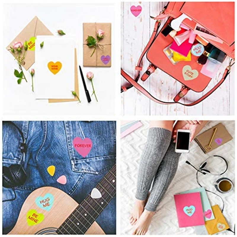 

500Pcs/roll Heart-shaped Stickers stationery Scrapbooking material supplies stickers Envelope Gift decoration Seal Labels sticke