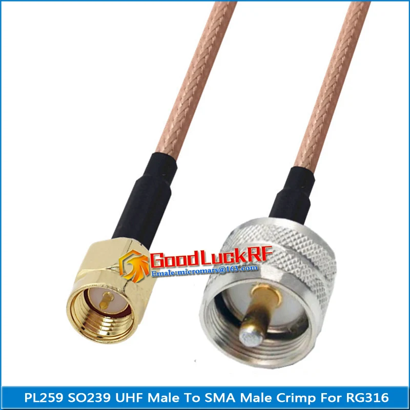 

Комплект PL259 SO239 UHF Male to UHF SMA RPSMA Male & Female Прямоугольная шайба Переборка Крепление Гайка Косичка Перемычка RG316 Кабель
