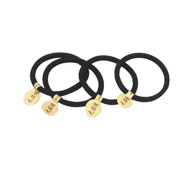 10 черных толстых без шипов волос резинка волосы с хвостиком коса дакроном