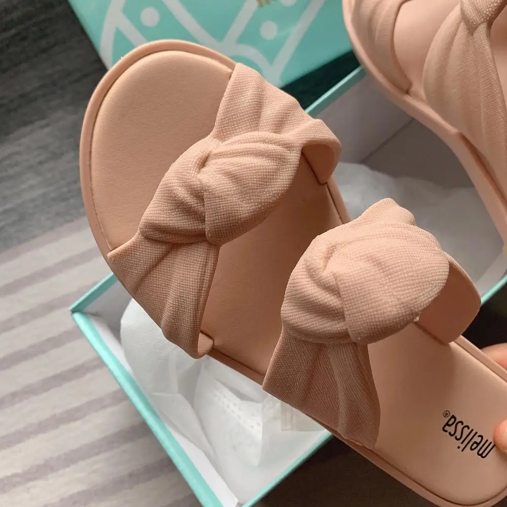 Женские сандалии на платформе Melissa желтые повседневные туфли с открытым носком