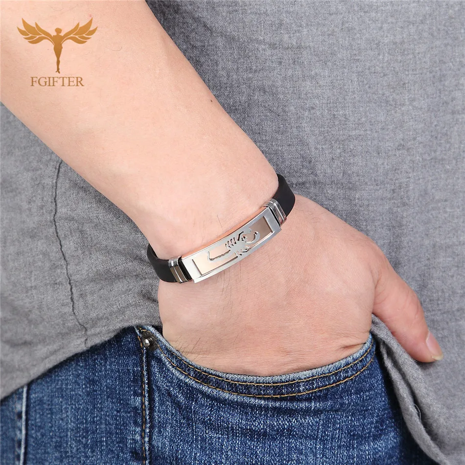 Браслет в стиле панк скорпион модный Индивидуальный браслет черный силиконовый