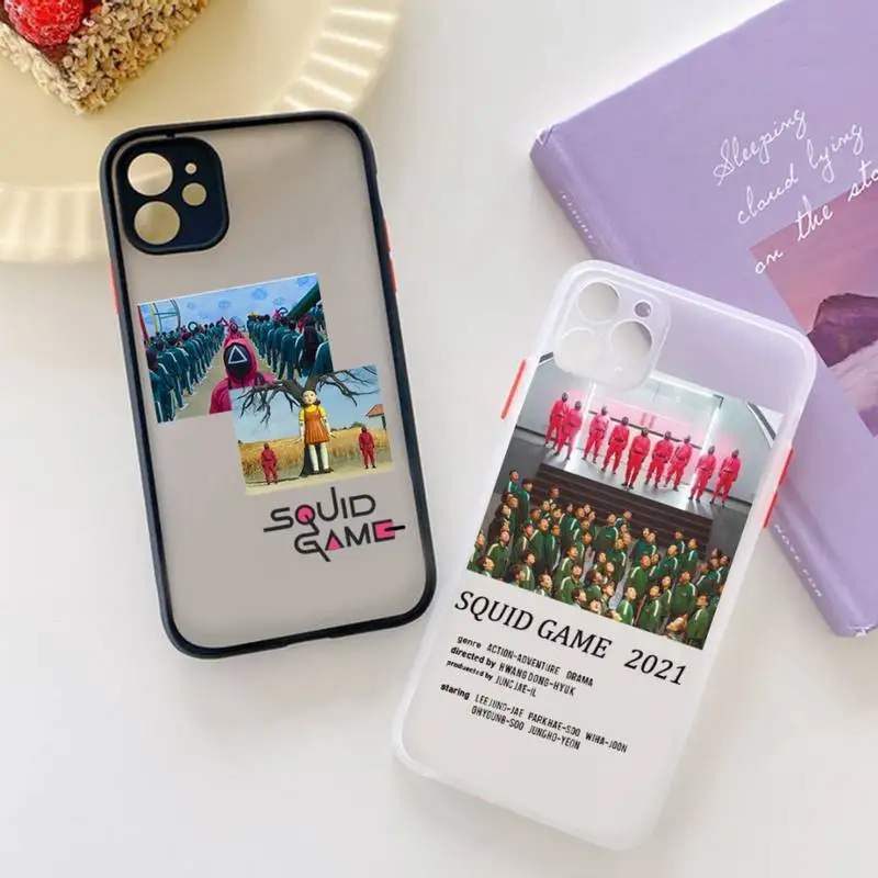 

Squid Game hot horror tv series Phone Case matte transparent For iphone 7 8 11 12 plus mini x xs xr pro max cover