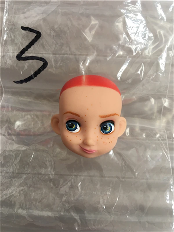 Оригинальная Кукольная голова принцессы лысая укорененные волосы жасмин Белль