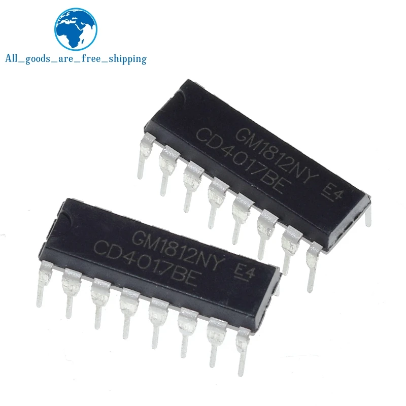 100 шт. CD4017 CD4017B CD4017BE 4017 десятилетний счетчик делителя IC|ic 4017|ic cd401710 pcs |