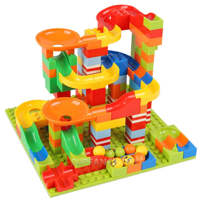 165Pcs Small Size Magical Marble Race Run Block Building Blocks Sets Funnel Slide DIY Construction Bricks Educational Kids Toys | Игрушки и