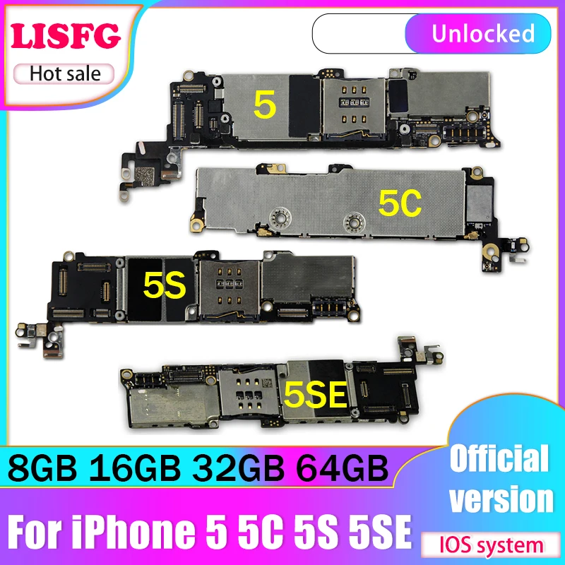 100% оригинал для iphone 5 5C 5S 5SE SE материнская плата высокое качество логическая с