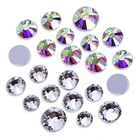 Стразы с плоской спинкой, блестящие прозрачные AB, кристалл страз камень, свадебные Блестки для ткани, одежды, рукоделия