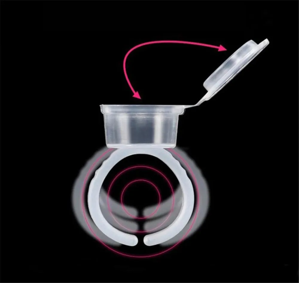 Прозрачный чернил для татуажа кольца чашки Перманентный макияж пигмент