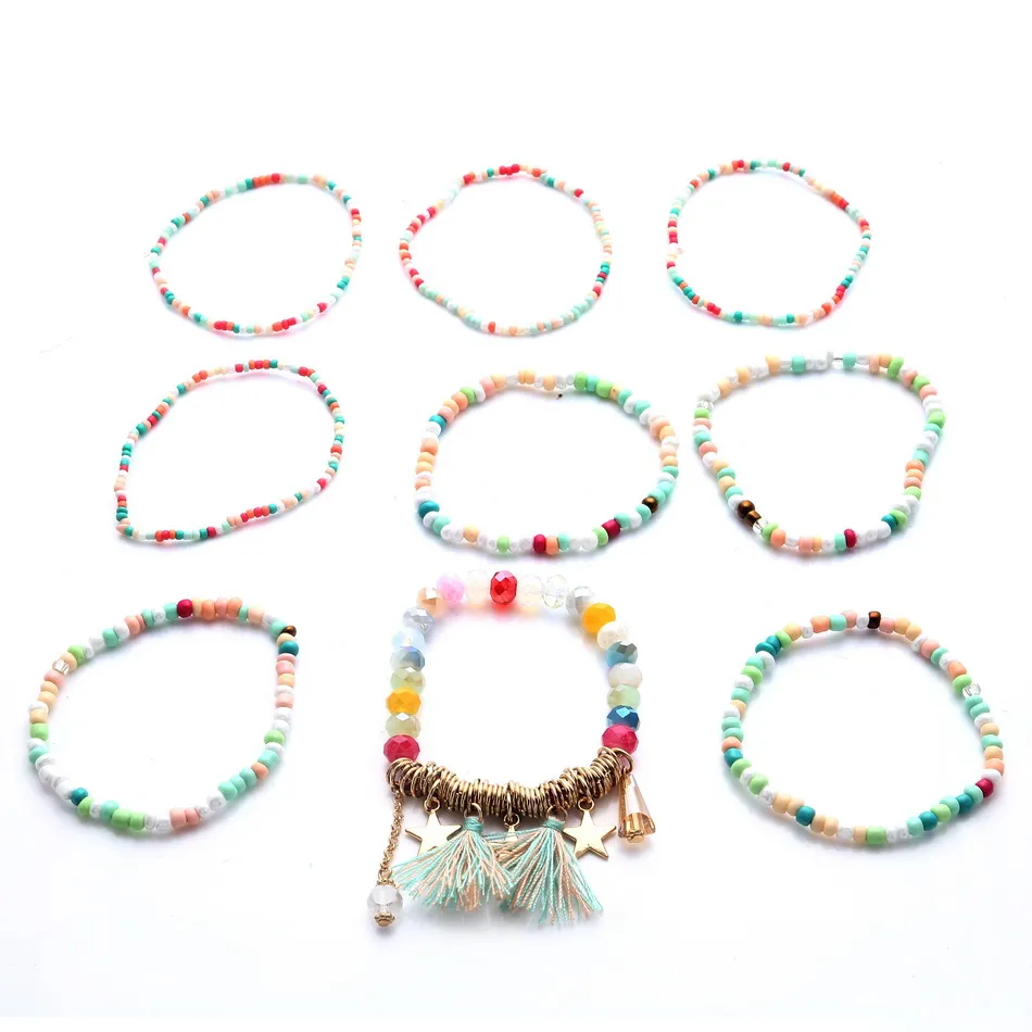 Женское богемное ювелирное изделие Match Right многослойный набор эластичных