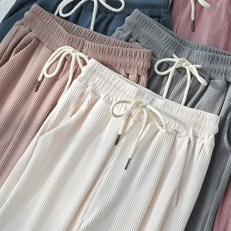 

Women's Home Clothes Fashion Pajamas Pants Loose Sleep Bottoms Plus Size Wide Light Summer 2021 Lounge Wear Homewear for Shelter