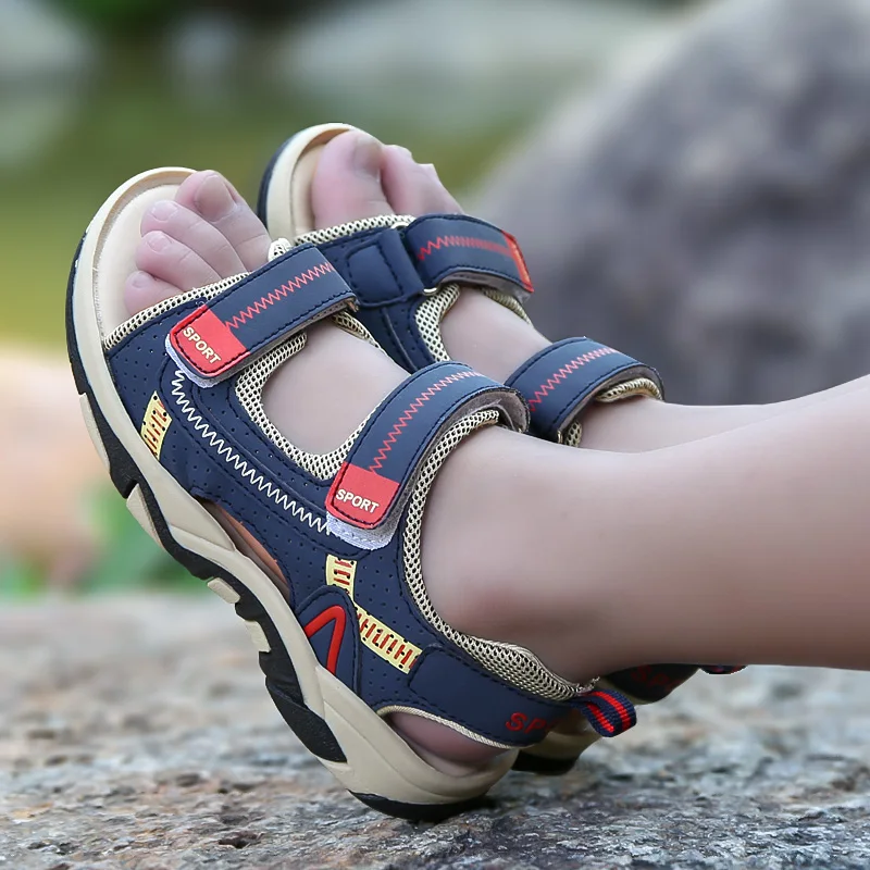 

2019 Summer Kids Shoes Brand Closed Toe Toddler Boys Sandals Orthopedic Sport PU Leather Baby Boys Sandals Shoes