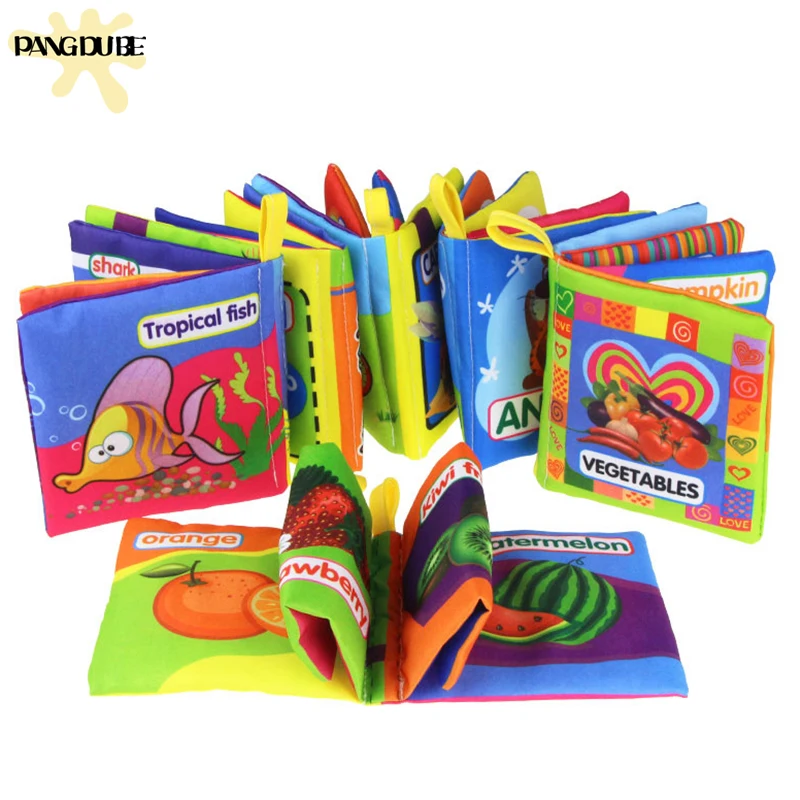 Детские книги обучающие материалы мягкая детская тканевая книга на английском