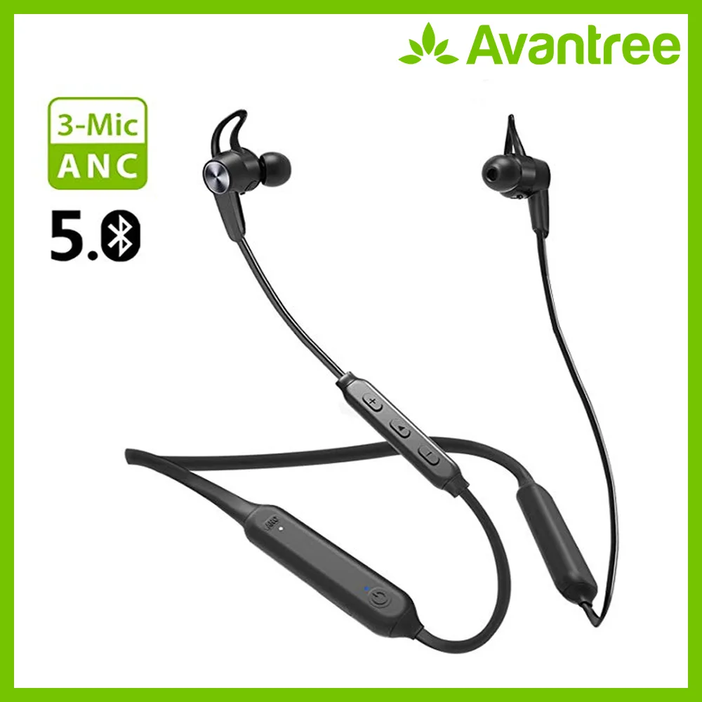 Наушники Avantree NB17 Bluetooth 5,0 с шумоподавлением, водонепроницаемые наушники ANC IPX5 с 3 микрофоном