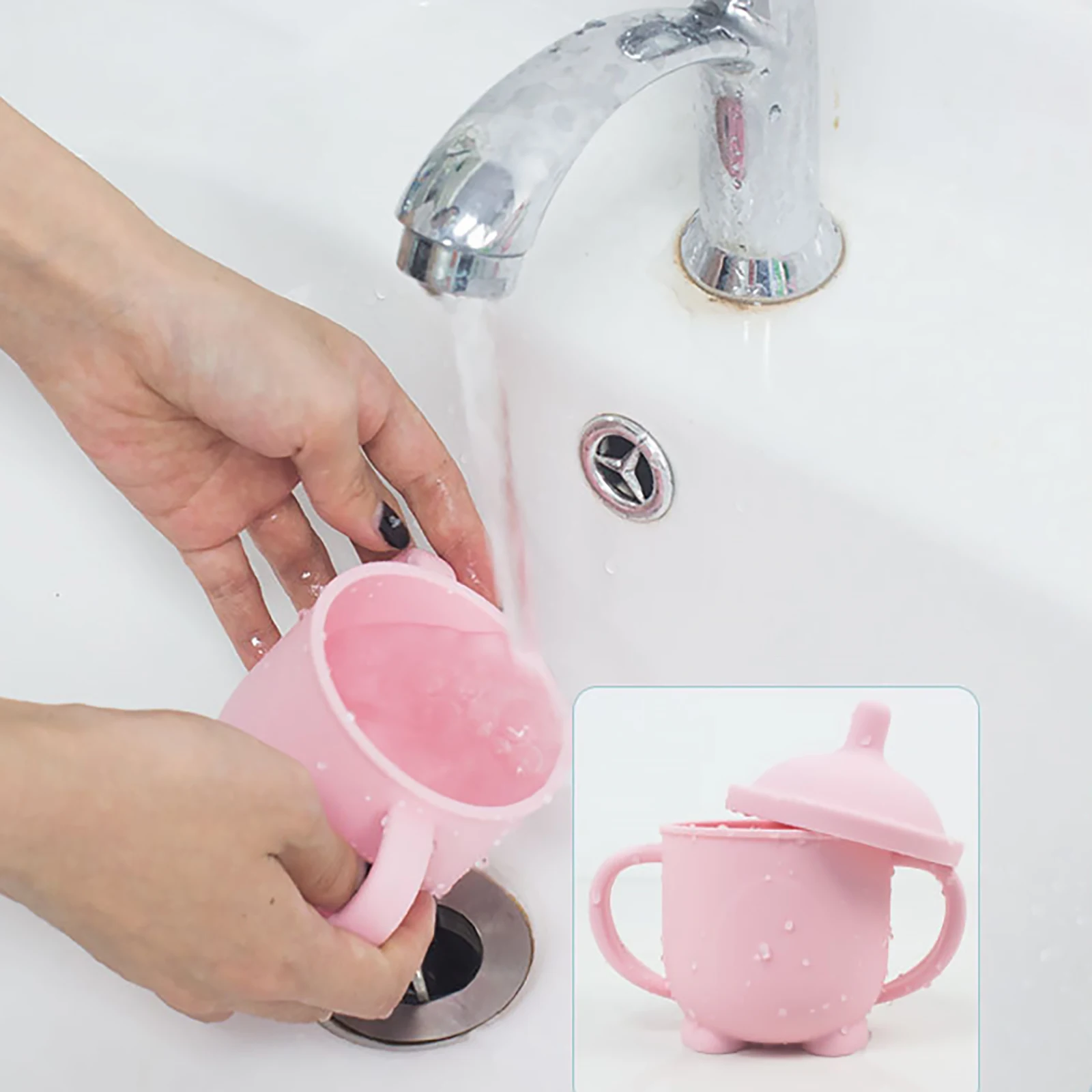 

Toddlers Kids Trainer Cup Baby Cute Silicone Training Cup Toddler Learning Safe Drinkware Silicone Snack Cups For Children Gift