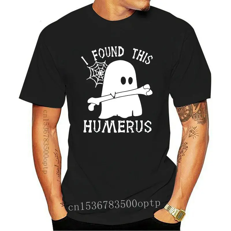 

Футболка с надписью «I Found This Humerus Boo», забавная футболка на Хэллоуин с призраком, 100% хлопок, высокое качество, воздухопроницаемые футболки ев...