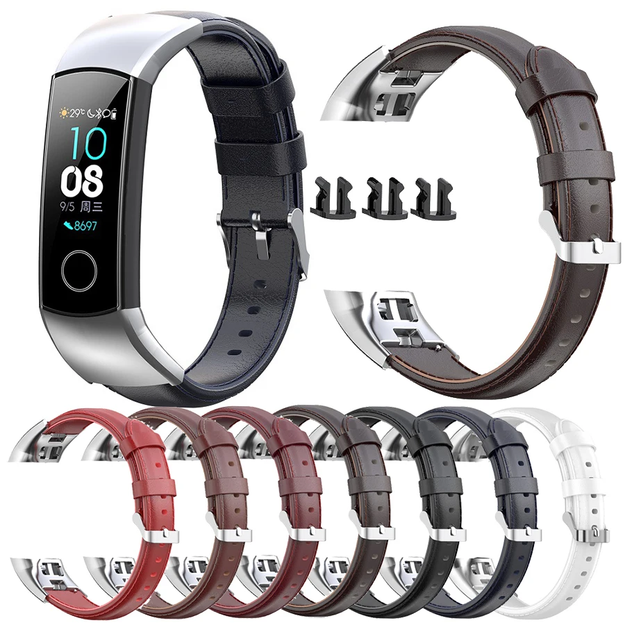 

Кожаный ремешок Essidi для Huawei Honor Band 5 4, мужской и женский браслет с петлей для наручных часов Honor Band 4 5