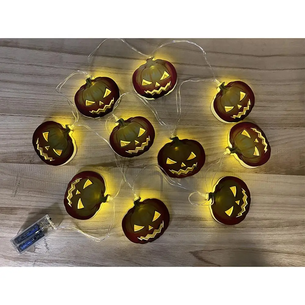 Светодиодная гирлянда на Хэллоуин со скелетом-тыквой сделай сам батарейный ящик