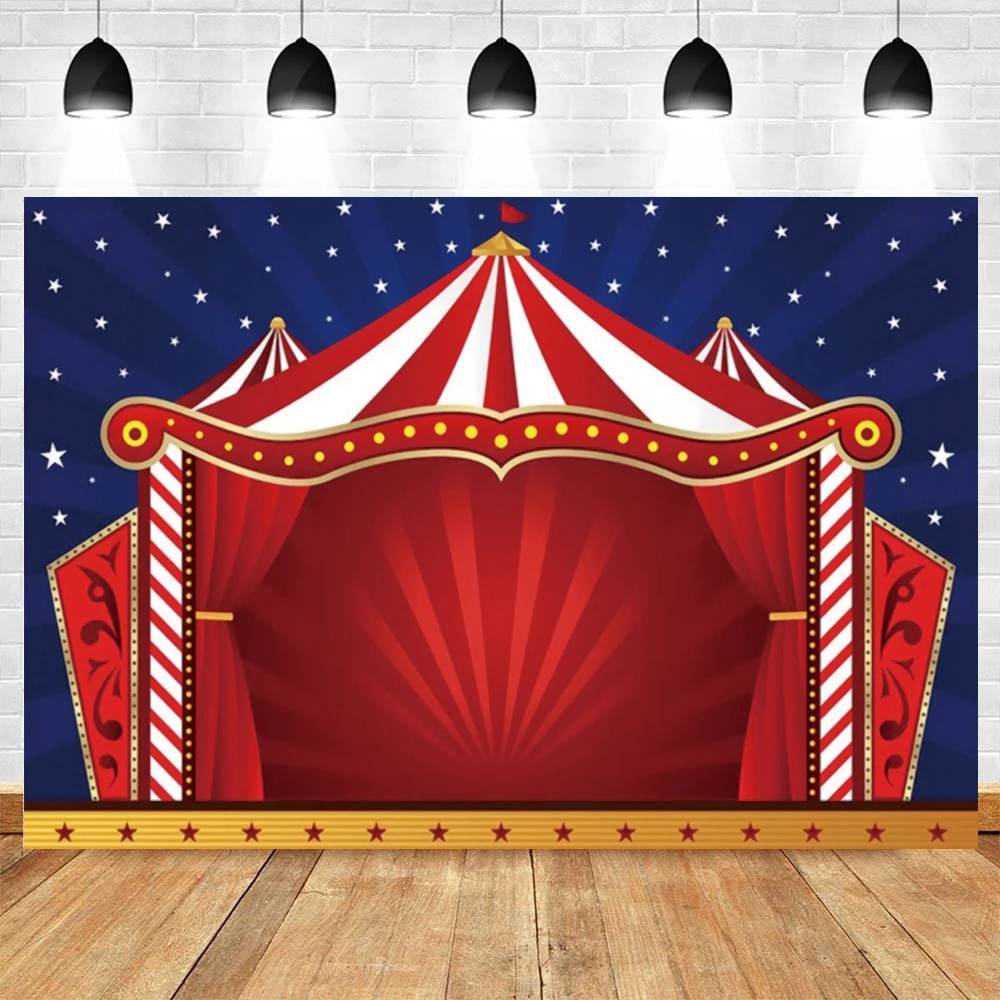 

Yeele Circus Background Backdrop Vinyl Party Backdrops for Baby Birthday Decoration Custom Photographic Backgrounds Photo Shoot