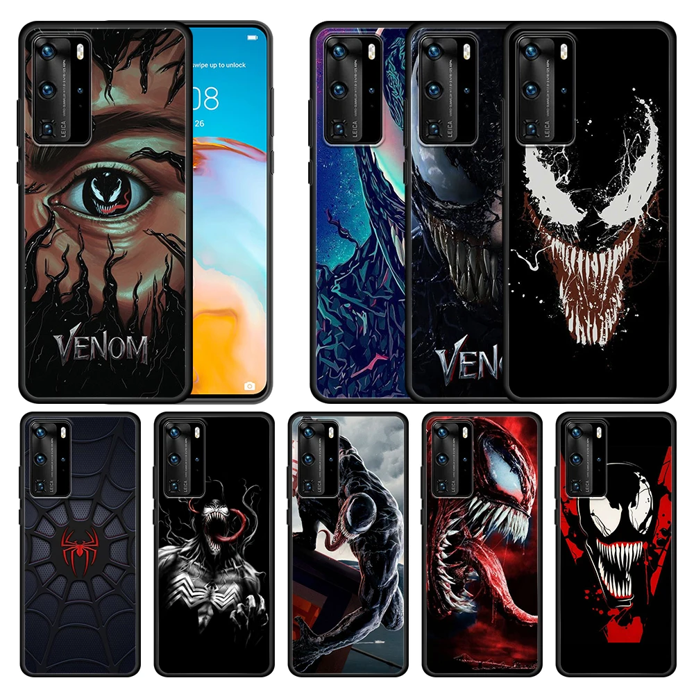 

Avengers Marvel Villain Venom for Huawei P Smart Z S Plus 2020 2019 P40 P30 P20 Pro Lite E Plus 5G Lite Black Phone Case