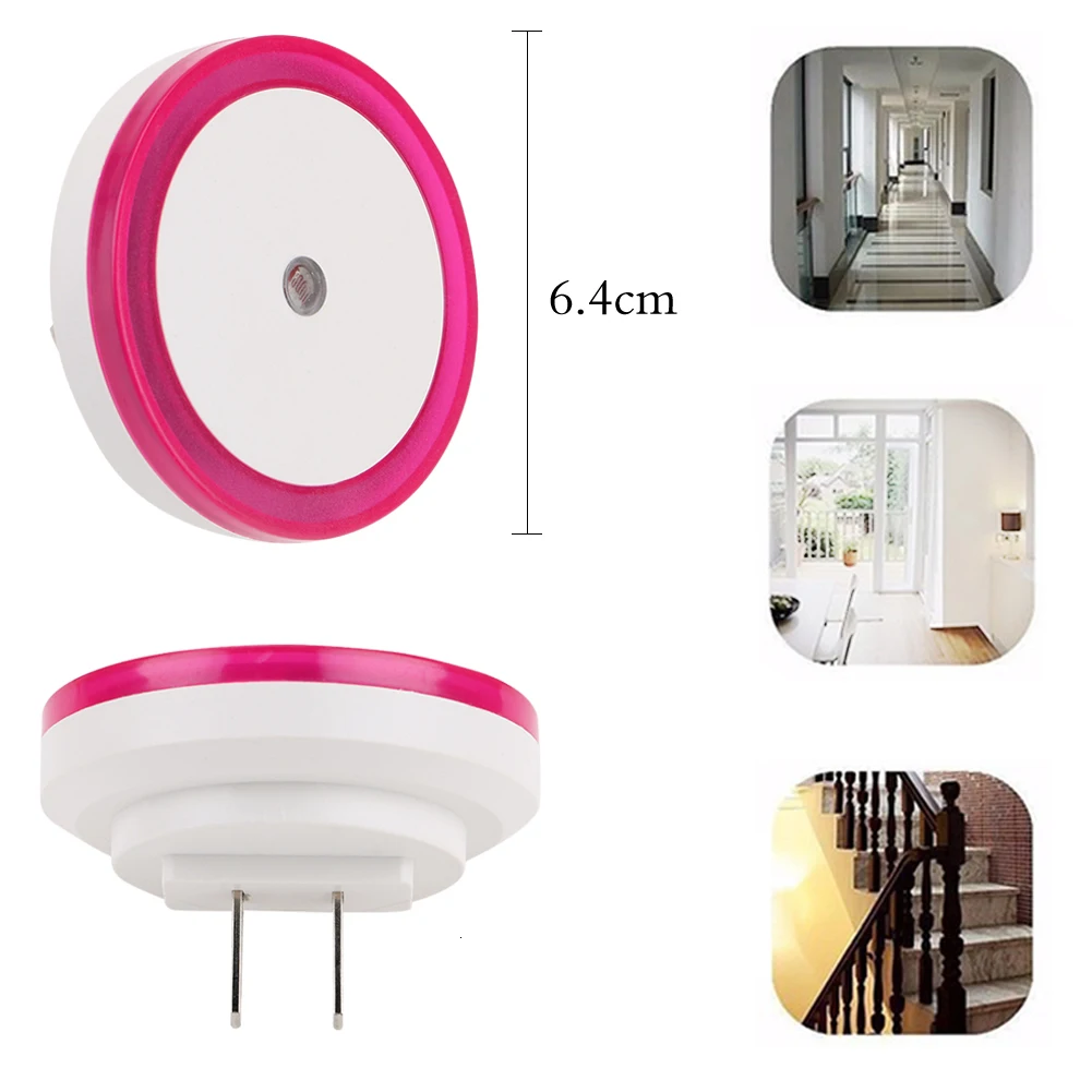 

New Wireless Motion Sensor Night Lights Mini LED Bedside Light Bedroom Decor Lamp EU US Plug Luminous Lighting Aisle Wall Lamps