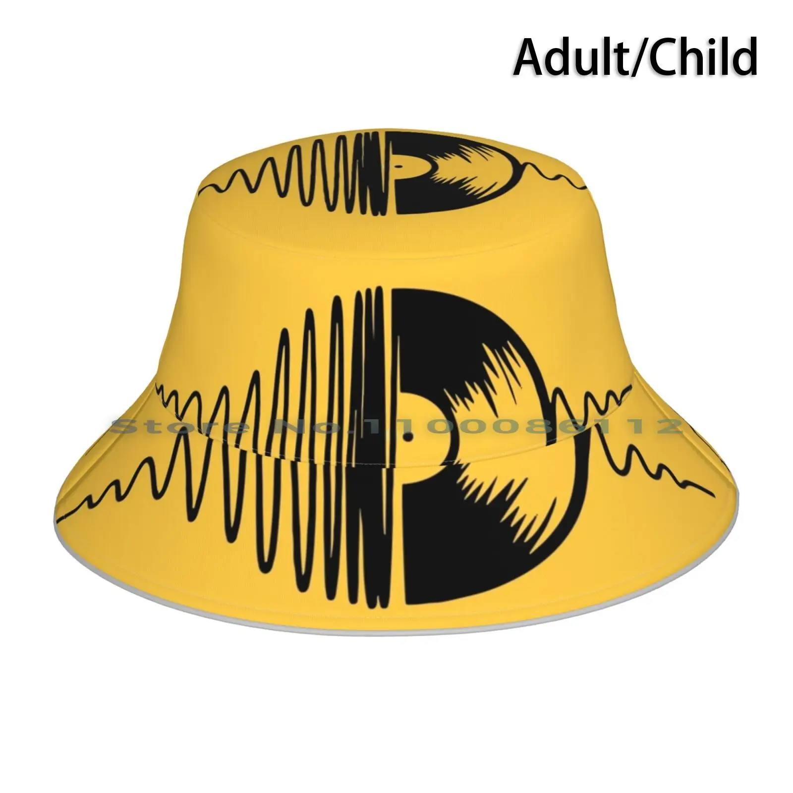 Music Vinyl Black Bucket Hat Sun Cap Music Vinyl Record Impulse Cd Disc Track Sample Note Chime Line Original Musik Vinil Vynyl